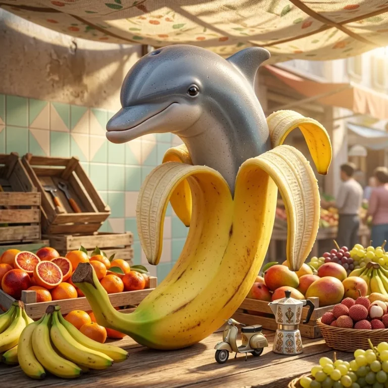 Bananita Dolfinita — Một con cá heo nằm trong vỏ chuối