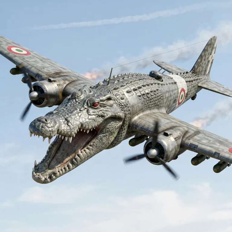 Bombardiro Crocodilo — Một con cá sấu hợp thể với máy bay ném bom