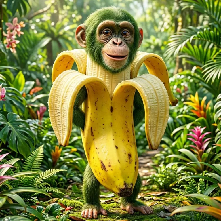 Chimpanzini Bananini — Một con tinh tinh lấy vỏ chuối làm thân